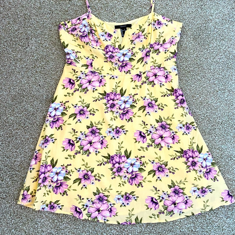 Forever21 Yellow Floral Dress